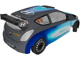 Hyundai i20 WRC (2013) 3D Model preview