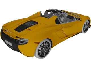 McLaren 650S Spider (2014) 3D Model preview