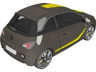Opel Adam (2013) 3D Model preview