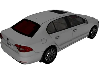Skoda Superb (2013) 3D Model preview
