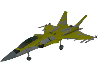 AF-36 Front Line Fighter 3D Model preview