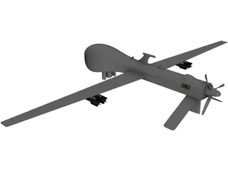 MQ-1 Predator UAV 3D Model preview