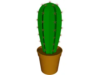 Cactus in Container 3D Model preview