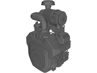 Kohler V Twin Engine 25hp 3D Model preview