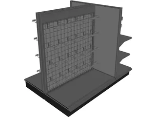 Best Buy Gondola Shelving 3D Model preview