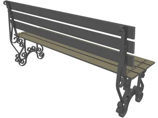 Bench 3D Model preview