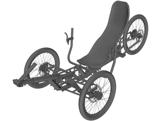Three Wheel Trike 3D Model preview