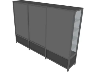 Glass Cabinet 3D Model preview