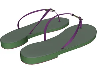 Ring Sandals 3D Model preview
