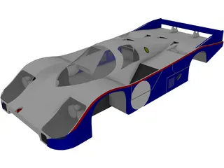 Porsche 956 Body 3D Model preview