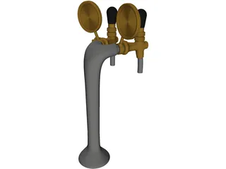 Bar Beer Tap 3D Model preview