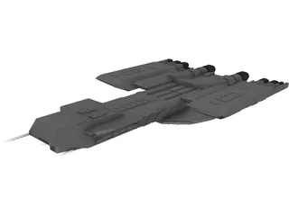Stargate Daedalus Ship 3D Model preview