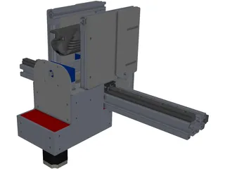 CNC Gantry Router Holder and Movement Construction 3D Model preview