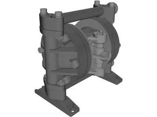 Polypropylene Diaphragm Pump 3D Model preview