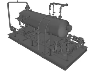 Test Separotor Skid 3D Model preview