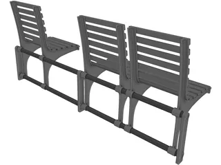 Bench 3D Model preview