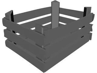 Wood Box 3D Model preview