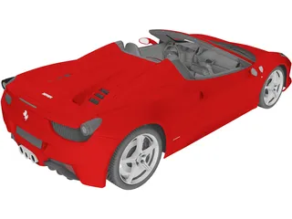 Ferrari 458 Spider 3D Model preview