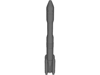 H2B Rocket 3D Model preview