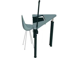 Seminar Table 3D Model preview
