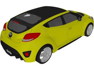 Hyundai Veloster Turbo (2013) 3D Model preview