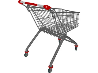 Shopping Cart 3D Model preview