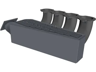 Honda CBR600CC Intake Manifold 3D Model preview
