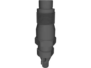 Bosch Basic Diesel Fuel Injector 3D Model preview