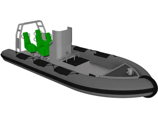 RHIB 3D Model preview