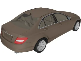 Mercedes-Benz C-Class (2008) 3D Model preview