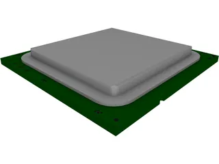 Microprocessor Intel 3D Model preview