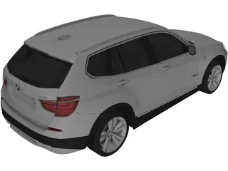 BMW X3 F25 (2011) 3D Model preview