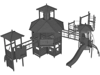 Children Playground 3D Model preview