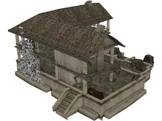 Abandoned House 3D Model preview