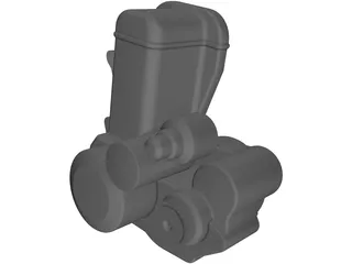 Suzuki DR-Z 400 Engine 3D Model preview
