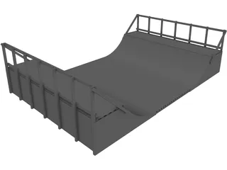 Skateboard Miniramp 3D Model preview