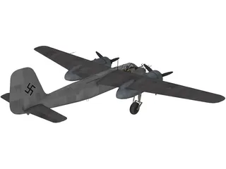 Focke-Wulf TA154 Night Fighter 3D Model preview