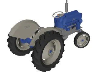 Ford Tractor 3D Model preview