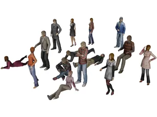 People Collection 3D Model preview