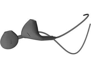 Apple iPhone 5 Earbuds 3D Model preview
