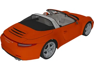 Porsche 911 Targa 4 (2015) 3D Model preview
