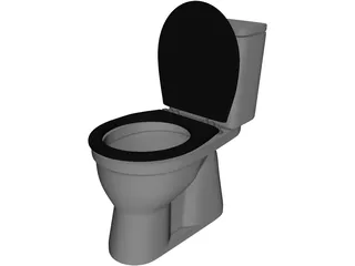 Ceramic Toilet 3D Model preview