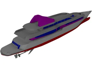 Yacht 62 3D Model preview