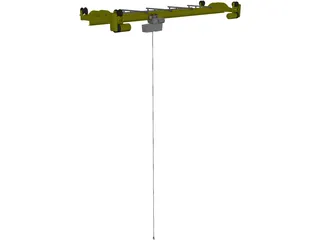 Overhead Gantry Crane 3D Model preview