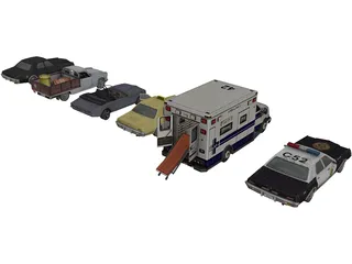Cars Collection 3D Model preview
