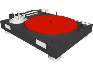 Turntable Technics MK2 1200 3D Model preview