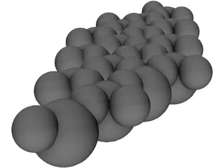 Water Molecule 3D Model preview
