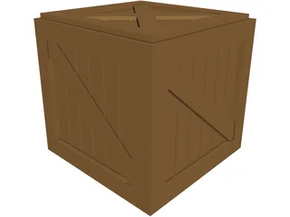 Wood Box 3D Model preview