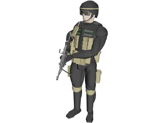 Soldier 3D Model preview