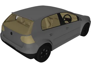 Volkswagen Golf (2011) 3D Model preview